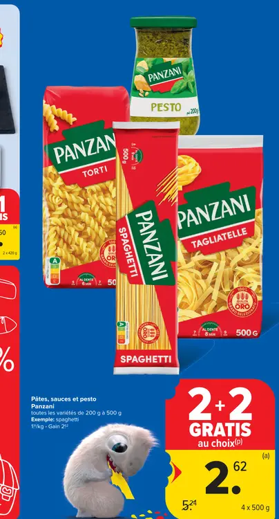 Offre: Pâtes, sauces et pesto