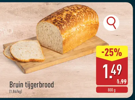 Promotie: Bruin tijgerbrood