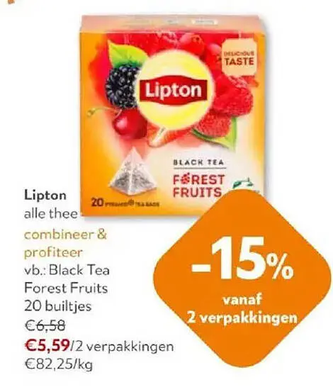 Promotie: alle thee vb.: Black Tea Forest Fruits