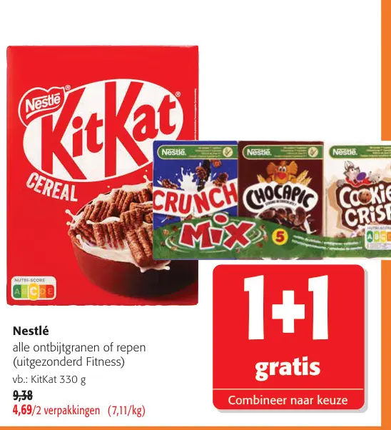 Promotie: Alle ontbijtgranen of repen