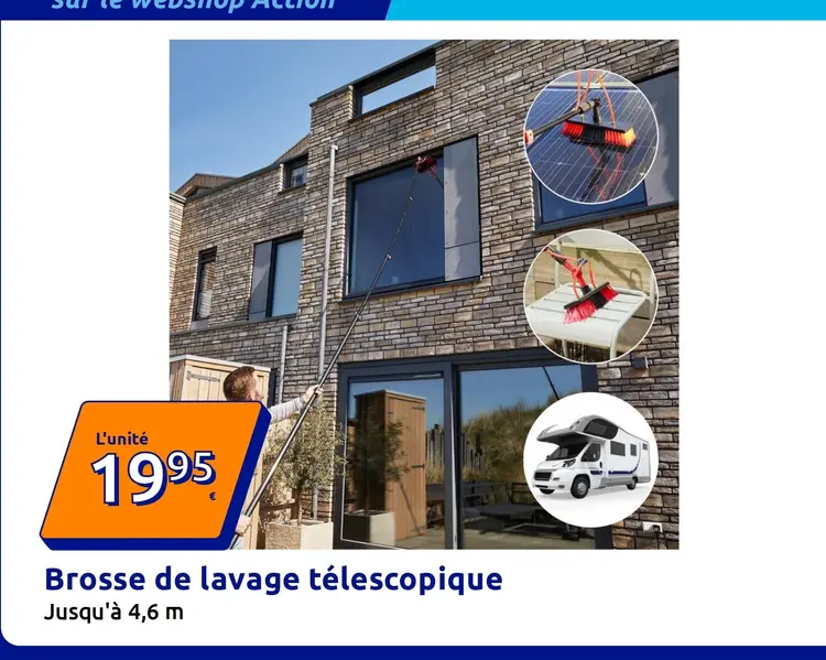 Offre: Brosse de lavage télescopique