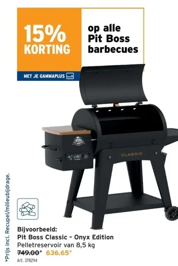 Promotie: Pit Boss Classic - Onyx Edition