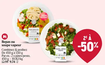 Offre: Repas ou soupe vapeur