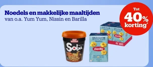 Aanbieding: Noedels en makkelijke maaltijden