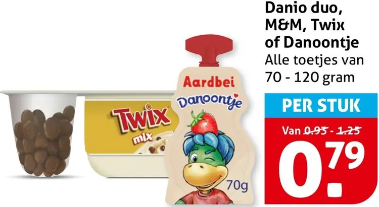 Aanbieding: Duo, M&M, Twix of Danoontje