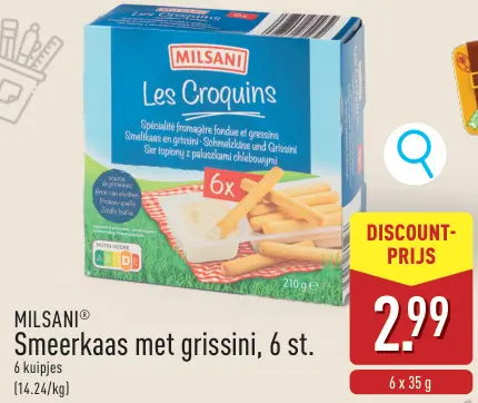 Promotie: Smeerkaas met grissini