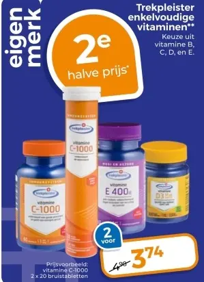 Aanbieding: Trekpleister enkelvoudige vitaminen