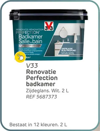 Aanbieding: V33 badkamerverf renovatie perfection zijdeglans wit 2l