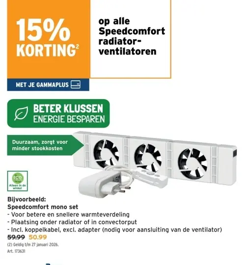 Promotie: Speedcomfort mono set