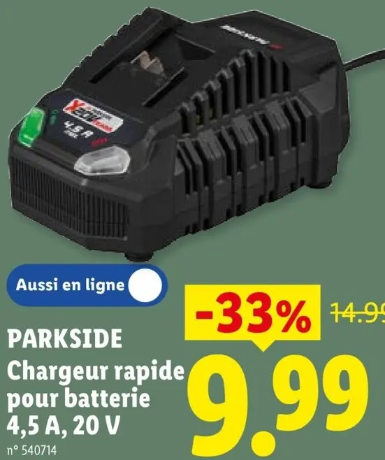 Offre: Chargeur rapide pour batterie