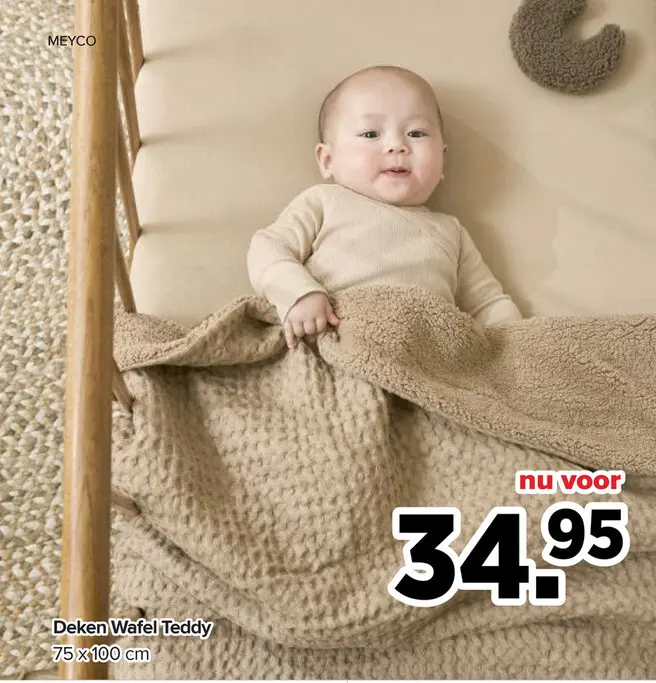 Promotie: Deken Wafel Teddy