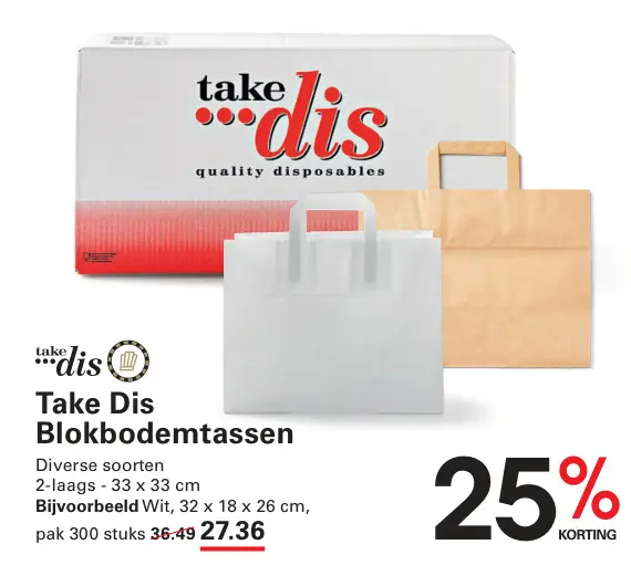 Aanbieding: Blokbodemtassen