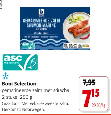 Promotie: Gemarineerde zalm met sriracha