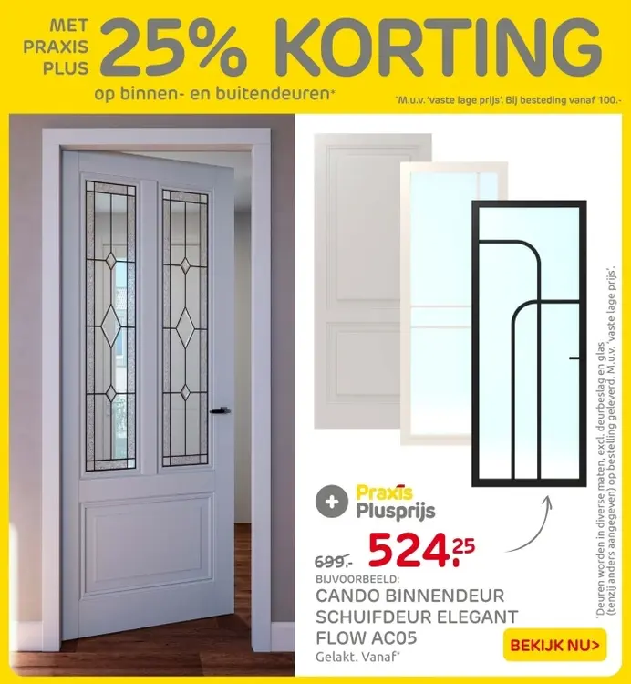 Aanbieding: Cando binnendeur schuifdeur elegant flow ac05