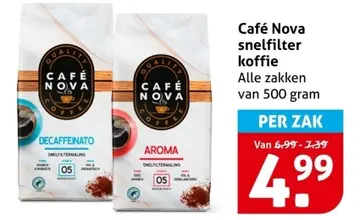 Aanbieding: Café Nova snelfilter koffie