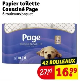Offre: Papier toilette Coussiné