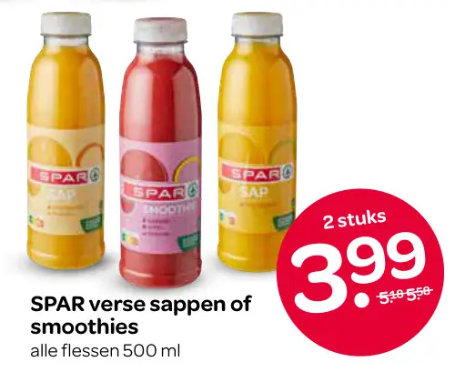 Aanbieding: Verse sappen of smoothies