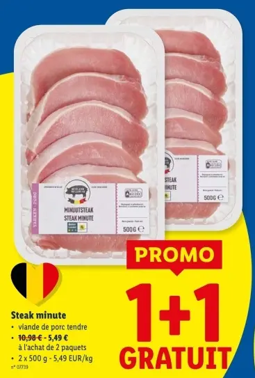Offre: Steak minute