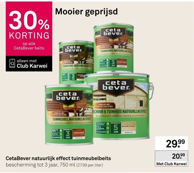 Aanbieding: Natuurlijk effect tuinmeubelbeits