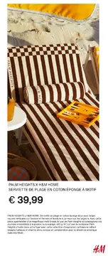 Offre: SERVIETTE DE PLAGE EN COTON ÉPONGE À MOTIF