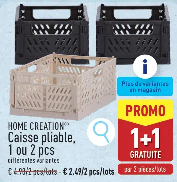 Offre: Caisse pliable