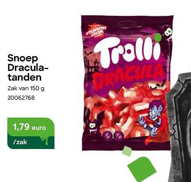 Promotie: Snoep Dracula-tanden