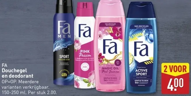 Aanbieding: Douchegel en deodorant