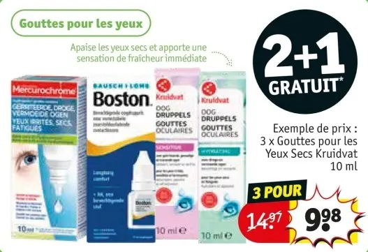 Offre: Gouttes pour les yeux