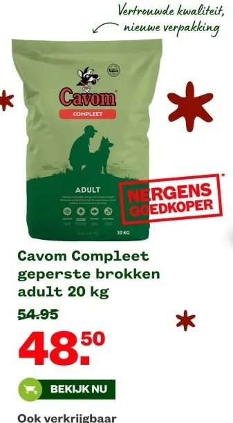 Aanbieding: Cavom Compleet geperste brokken adult