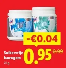 Aanbieding: Suikervrije kauwgom