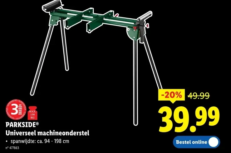 Aanbieding: Universeel machineonderstel