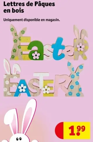 Offre: Lettres de Pâques en bois