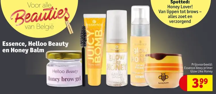 Promotie: Essence, Helloo Beauty en Honey Balm
