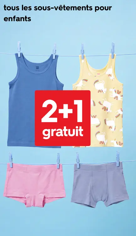 Offre: tous les sous-vêtements pour enfants
