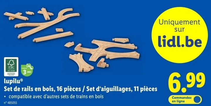 Offre: Set de rails en bois / Set d'aiguillages