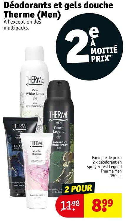 Offre: Déodorants et gels douche