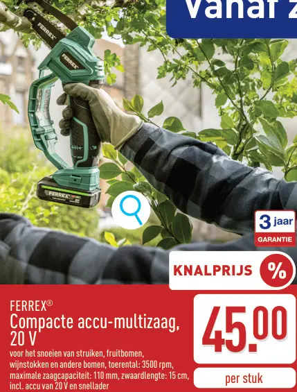 Promotie: Compacte accu-multizaag, 20 V