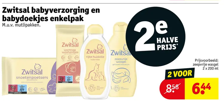Aanbieding: Zwitsal babyverzorging en babydoekjes enkelpak