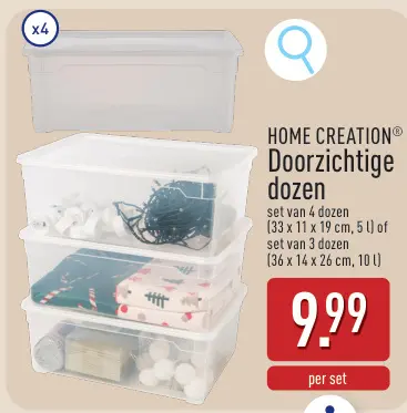 Promotie: Doorzichtige dozen