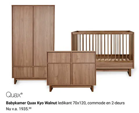 Aanbieding: Babykamer Quax Kyo Walnut