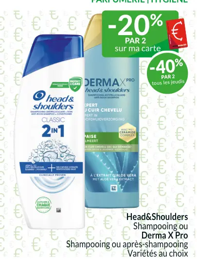 Offre: Head&Shoulders Shampooing ou Derma X Pro Shampoo