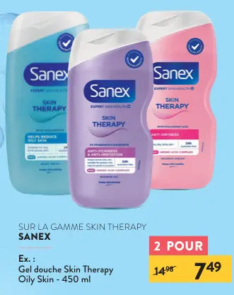 Offre: La gamme Skin Therapy Sanex