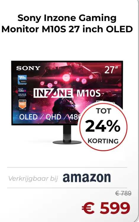 Aanbieding: Inzone Gaming Monitor M10S 27 inch OLED