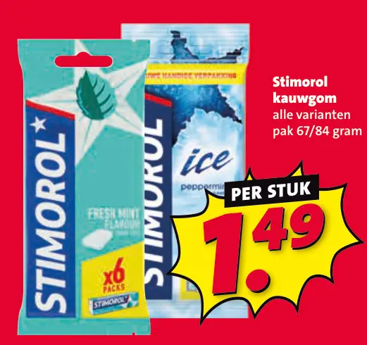 Aanbieding: Stimorol kauwgom