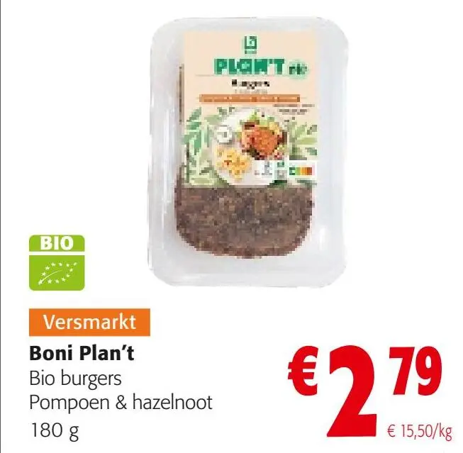 Aanbieding: Bio burgers Pompoen & hazelnoot
