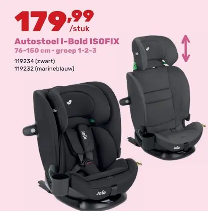 Promotie: Autostoel I-Bold ISOFIX