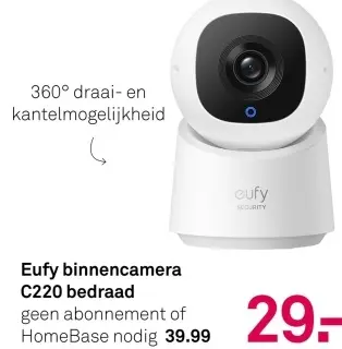 Aanbieding: Eufy binnencamera C220 bedraad