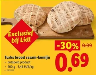 Promotie: Turks brood sesam-komijn