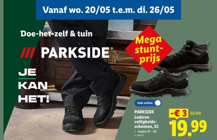 Promotie: Lederen veiligheidsschoenen, S3