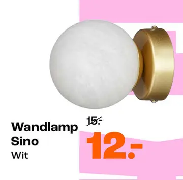 Aanbieding: Wandlamp Sino Wit